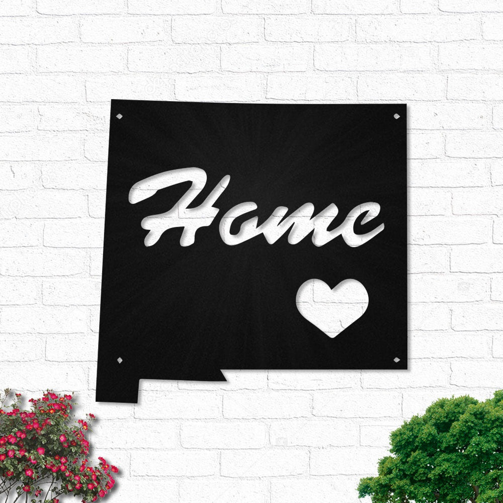 New Mexico Home Is Best - Led Light Metal - Owls Matrix LTD