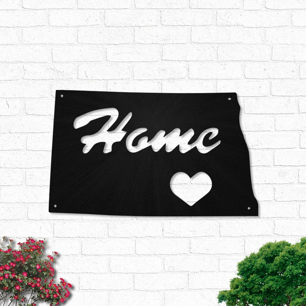 North Dakota Home Is The Best - Led Light Metal - Owls Matrix LTD