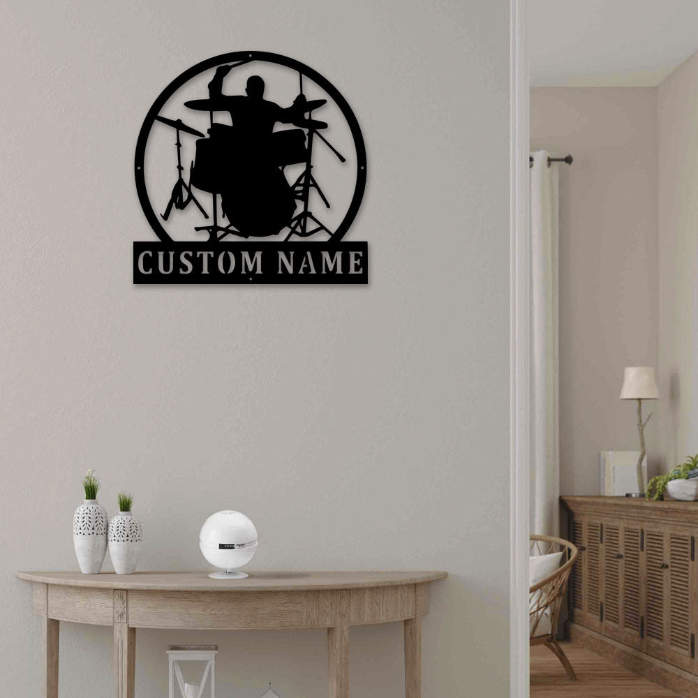 Drum Male Personalized - Led Light Metal - Owls Matrix LTD