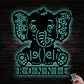 Elephant Baby Lover Personalized - Led Light Metal - Owls Matrix LTD