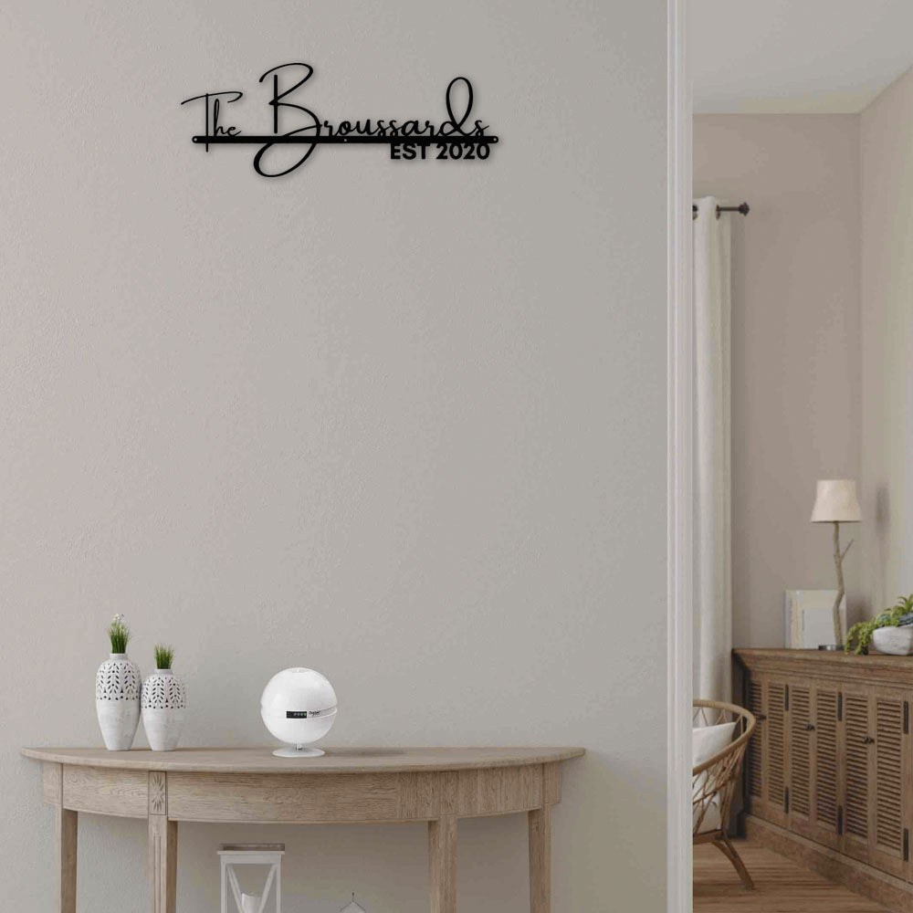 Personalized Family Name - Led Light Metal - Owls Matrix LTD