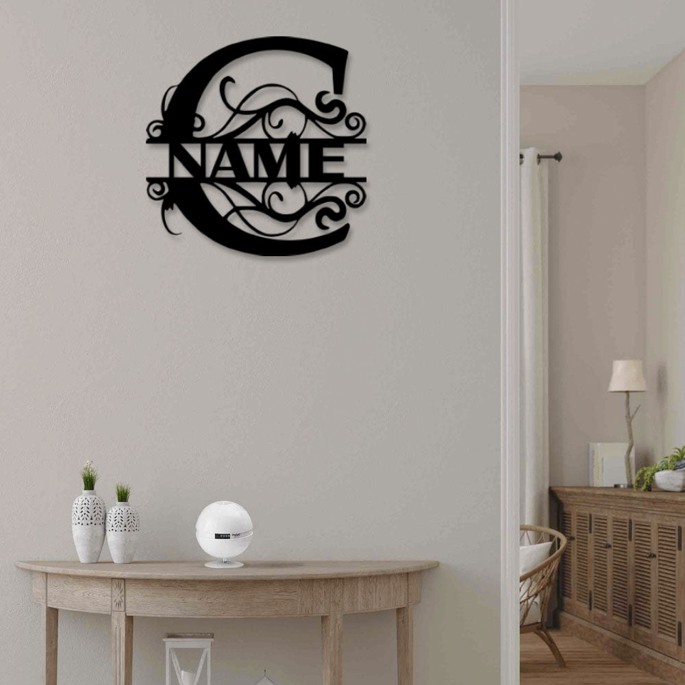 Personalized Family Name C - Led Light Metal - Owls Matrix LTD
