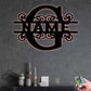 12"x12" Personalized Family Name G - Led Light Metal - Owls Matrix LTD
