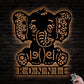 12"x12" Elephant Cute Style Personalized - Led Light Metal - Owls Matrix LTD