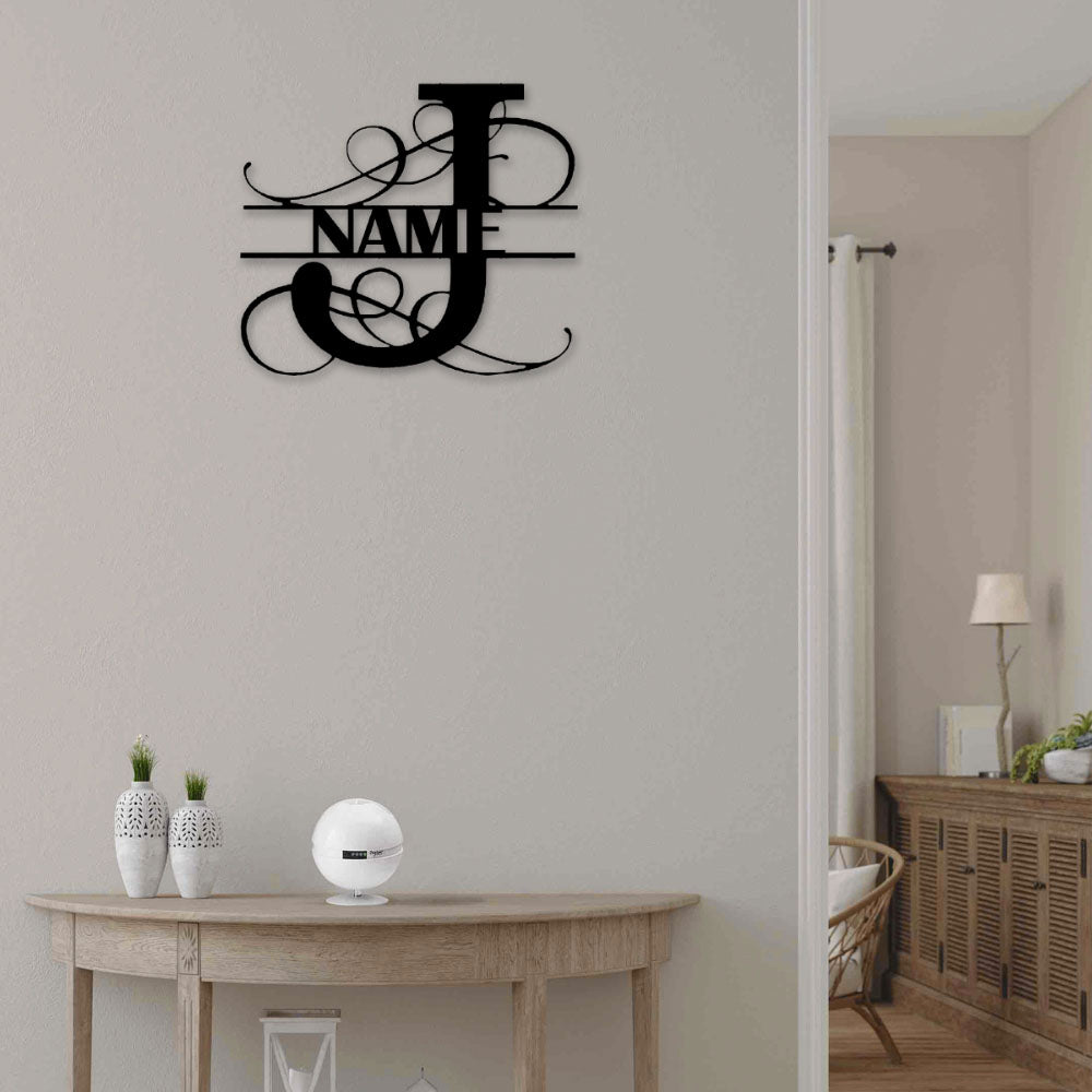 Personalized Family Name J - Led Light Metal - Owls Matrix LTD