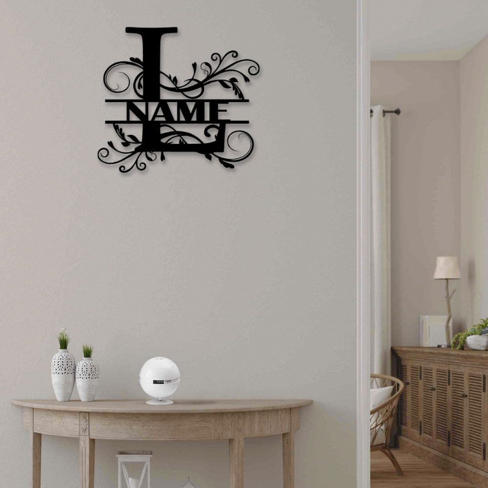 Personalized Family Name L - Led Light Metal - Owls Matrix LTD