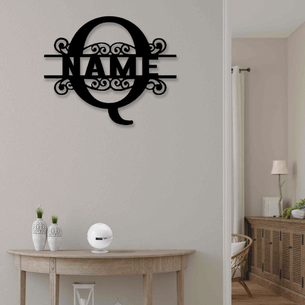 Personalized Family Name Q - Led Light Metal - Owls Matrix LTD