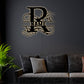 12"x12" Personalized Family Name R - Led Light Metal - Owls Matrix LTD