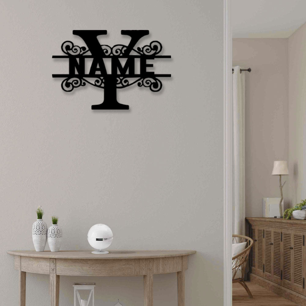 Family Name Y Personalized - Led Light Metal - Owls Matrix LTD