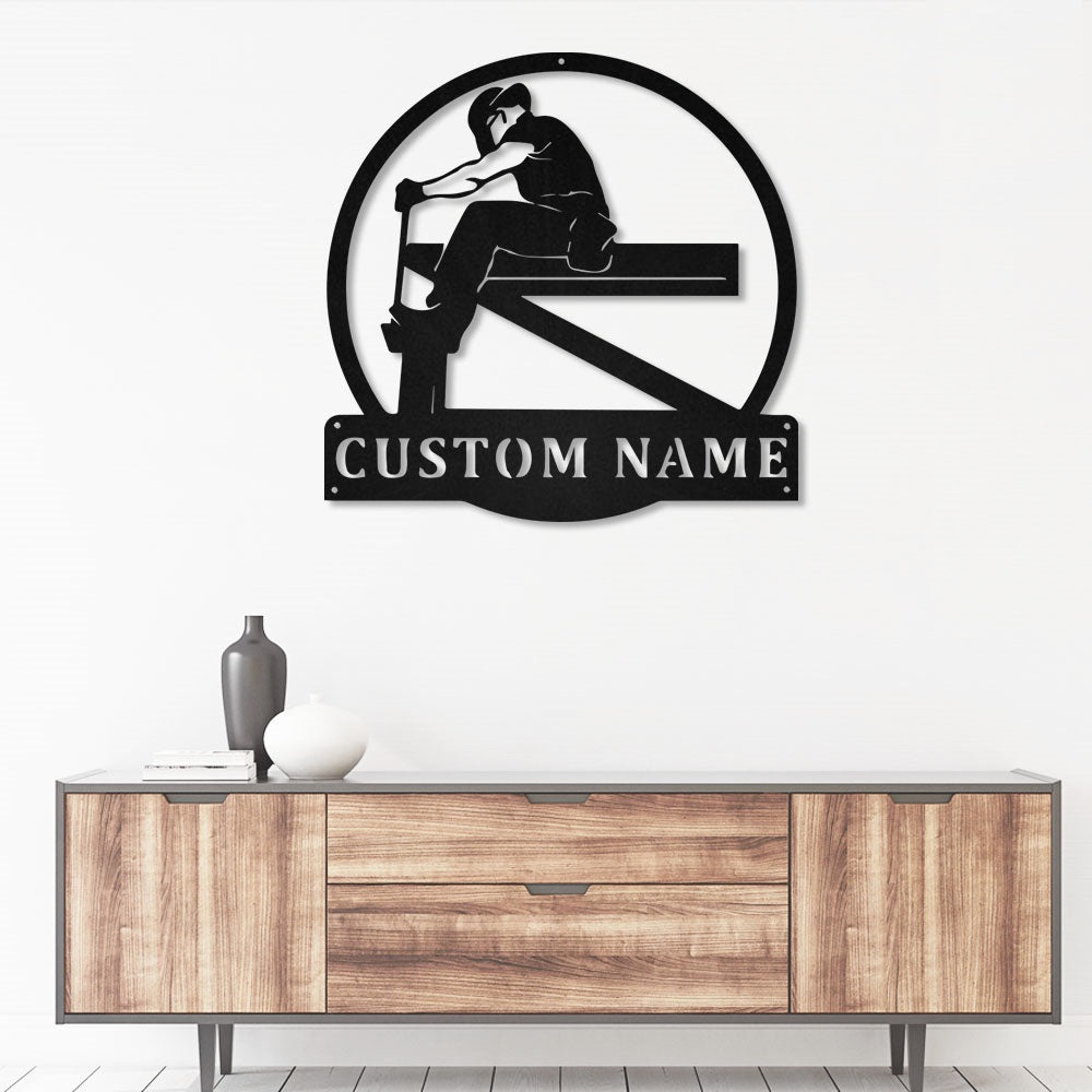 Ironworker Love His Work Personalized - Led Light Metal - Owls Matrix LTD