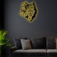 12"x12" Wolf Smile All Night - Led Light Metal - Owls Matrix LTD