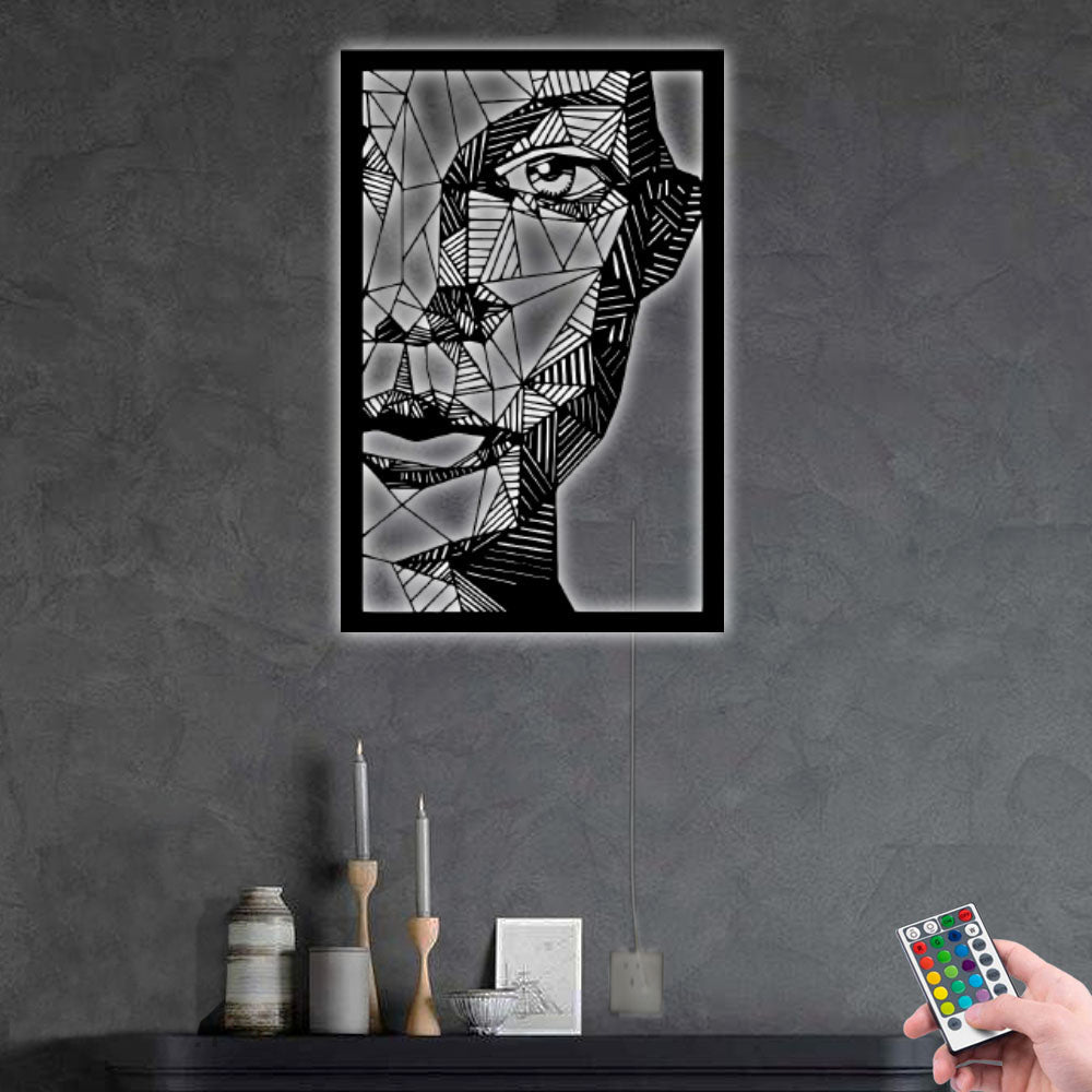 Woman Mysterious Woman In Life - Led Light Metal - Owls Matrix LTD