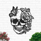 Skull Flower Butterfly - Led Light Metal - Owls Matrix LTD