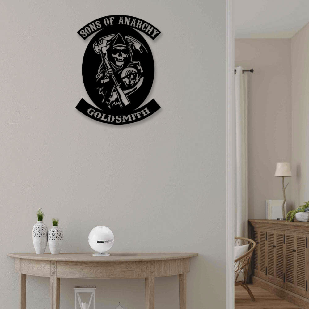 Skull Son Of Anarchy - Led Light Metal - Owls Matrix LTD