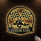 Racing Kart Racing Personalized - Led Light Metal - Owls Matrix LTD