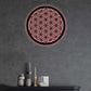 12"x12" The Flower Of Life Style - Led Light Metal - Owls Matrix LTD