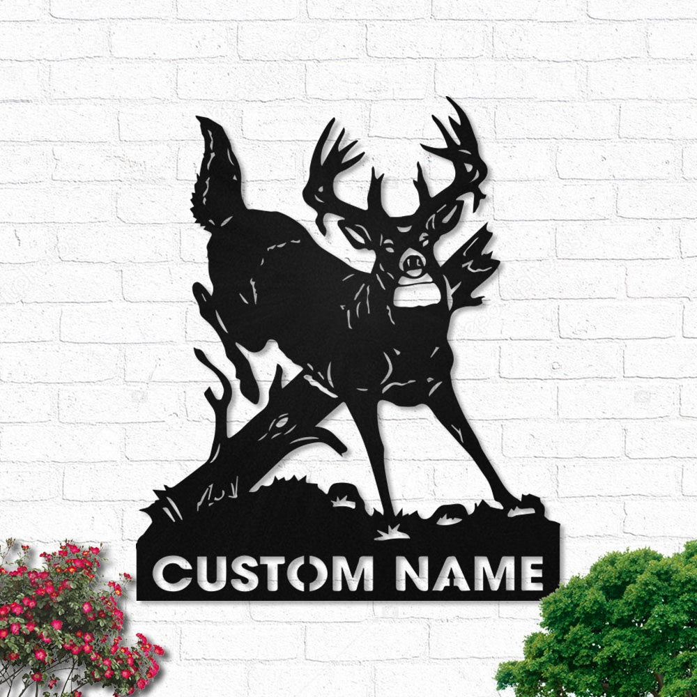 Deer Hunting Personalized - Led Light Metal - Owls Matrix LTD