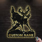 12"x12" Deer Hunting Personalized - Led Light Metal - Owls Matrix LTD