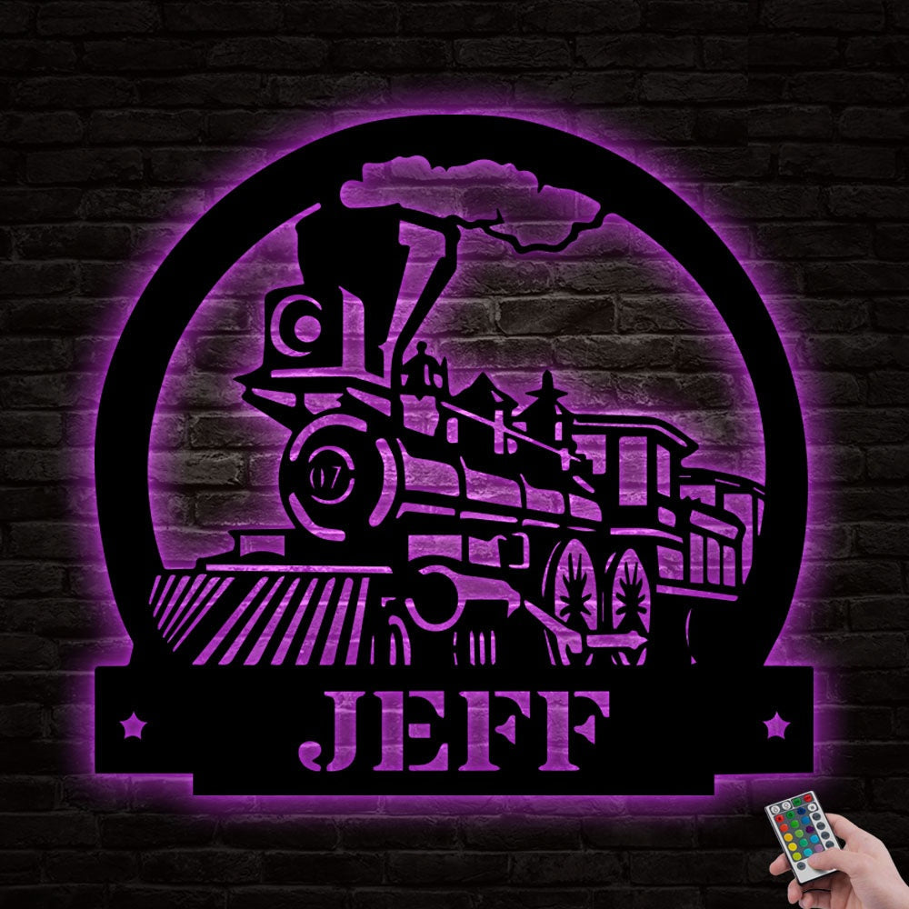 Train To See Your Life Personalized - Led Light Metal - Owls Matrix LTD