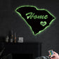 South Carolina Home Is My Life - Led Light Metal - Owls Matrix LTD