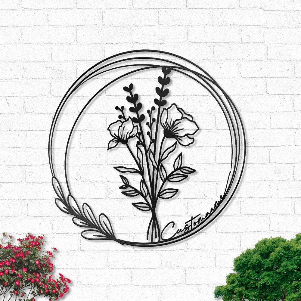 Floral Flowers Bouquet Flowers Wildflowers - Led Light Metal - Owls Matrix LTD