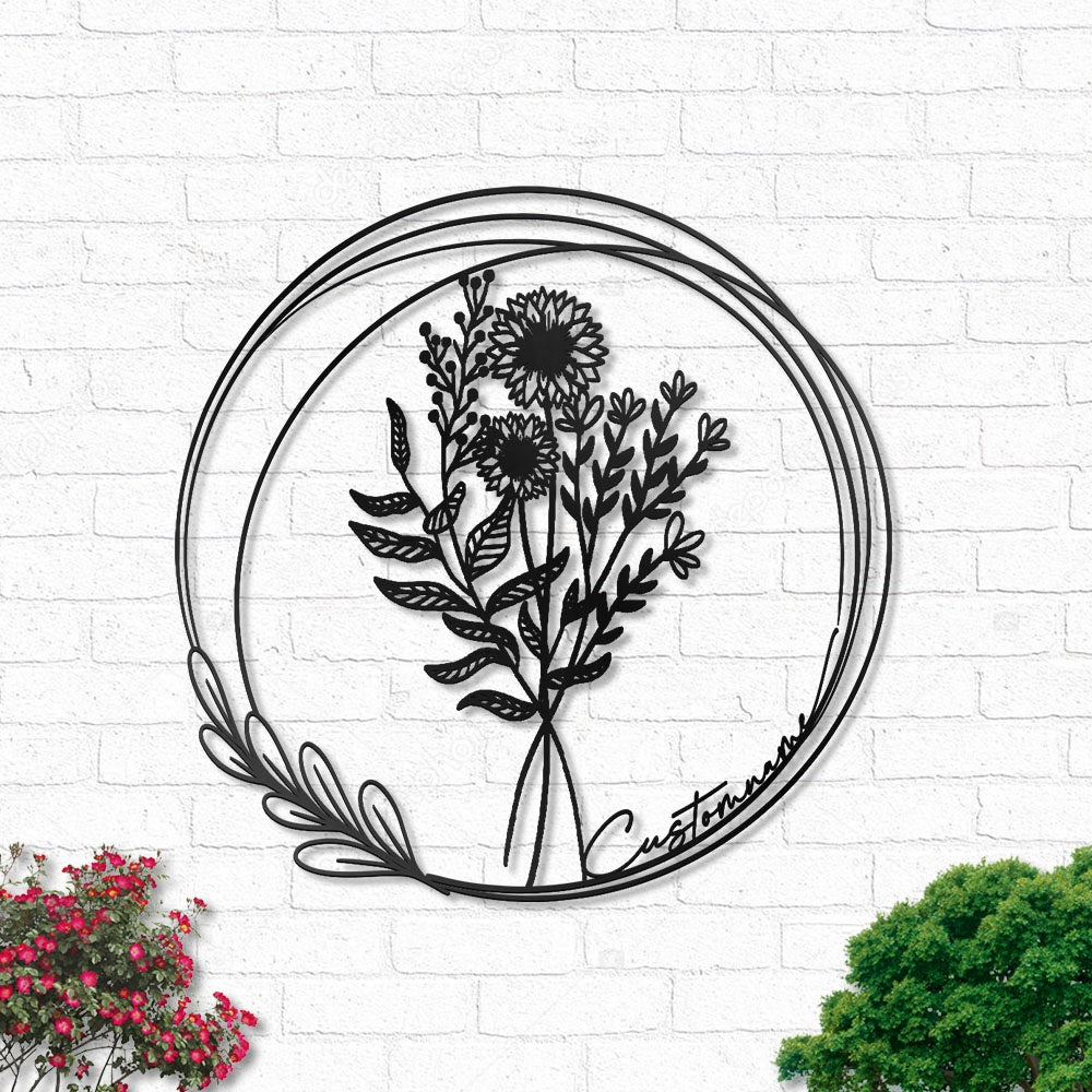 Floral Bouquet Flowers Wildflowers Botanical Field Plants Floral V14 - Led Light Metal - Owls Matrix LTD