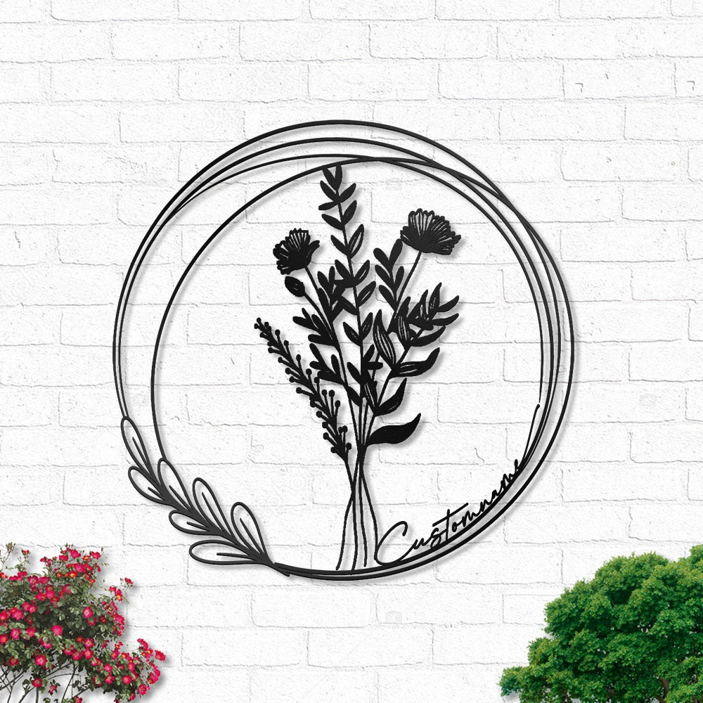 Floral Bouquet Flowers Wildflowers Botanical Field Plants Floral V15 - Led Light Metal - Owls Matrix LTD