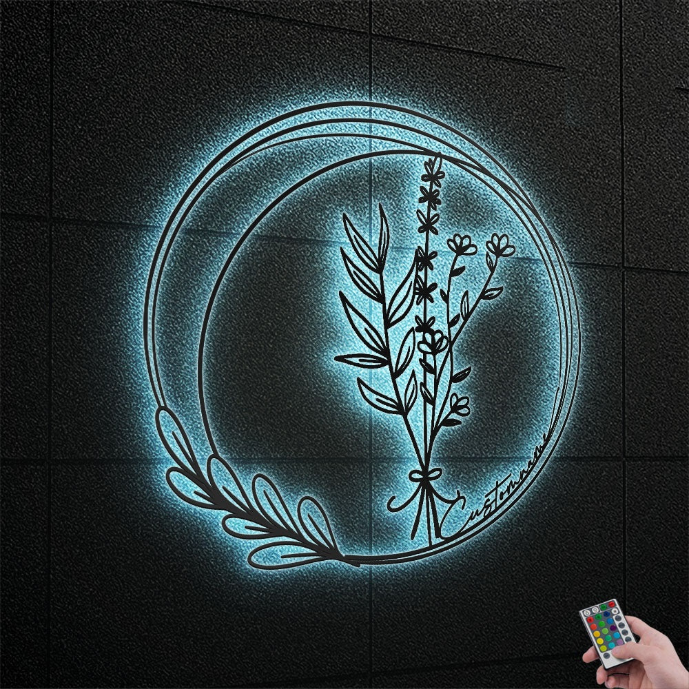 Floral Bouquet Flowers Wildflowers Botanical Field Plants Floral V17 - Led Light Metal - Owls Matrix LTD
