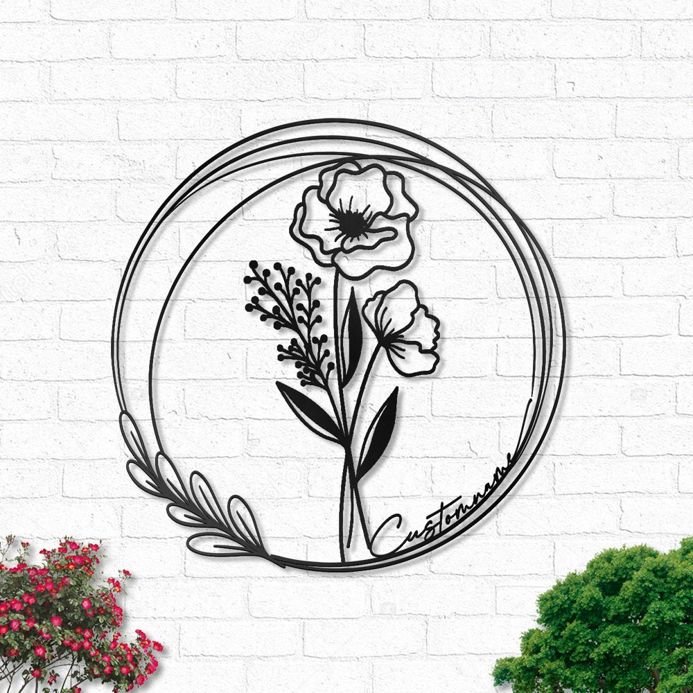 Floral Bouquet Flowers Wildflowers Botanical Field Plants Floral V6 - Led Light Metal - Owls Matrix LTD