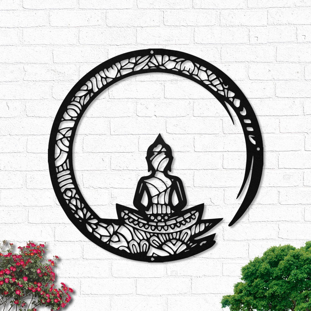 Buddha Enso Circle I Love You - Led Light Metal - Owls Matrix LTD