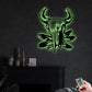Bull Skull Art Style - Led Light Metal - Owls Matrix LTD
