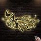 12"x12" Butterfly And Music Flies - Led Light Metal - Owls Matrix LTD