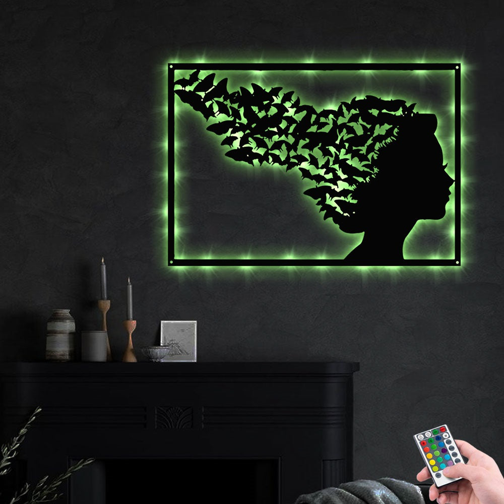 Butterfly Women Nice Style - Led Light Metal - Owls Matrix LTD