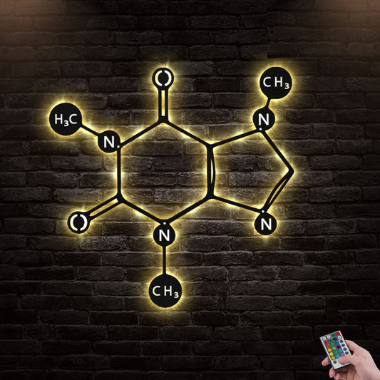 12"x12" Caffeine I Love Chemistry - Led Light Metal - Owls Matrix LTD