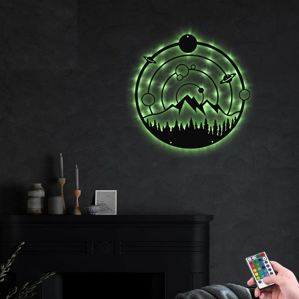 Astronomy Space Astronomy Nature - Led Light Metal - Owls Matrix LTD