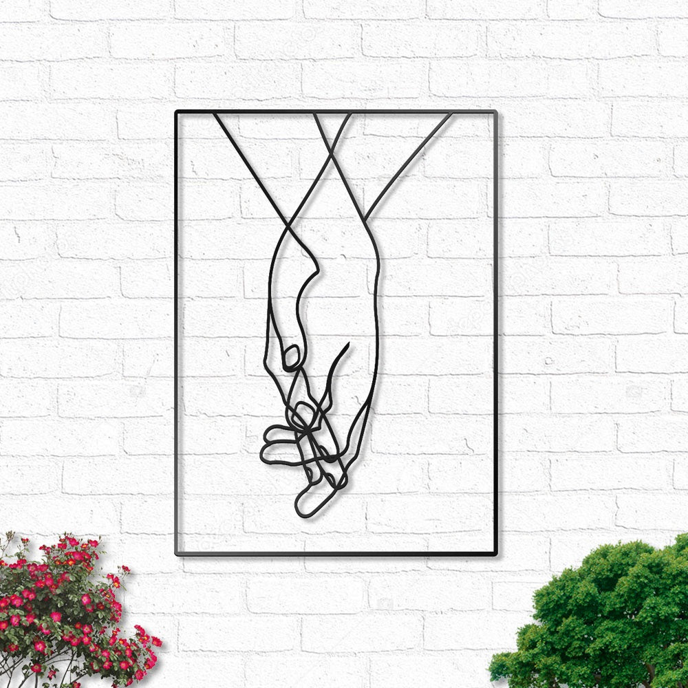 Love Couple Holding hands - Led Light Metal - Owls Matrix LTD