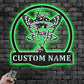 Custom Name Mystical Mushroom Woman Metal Sign Wall Art With RGB Led Lights