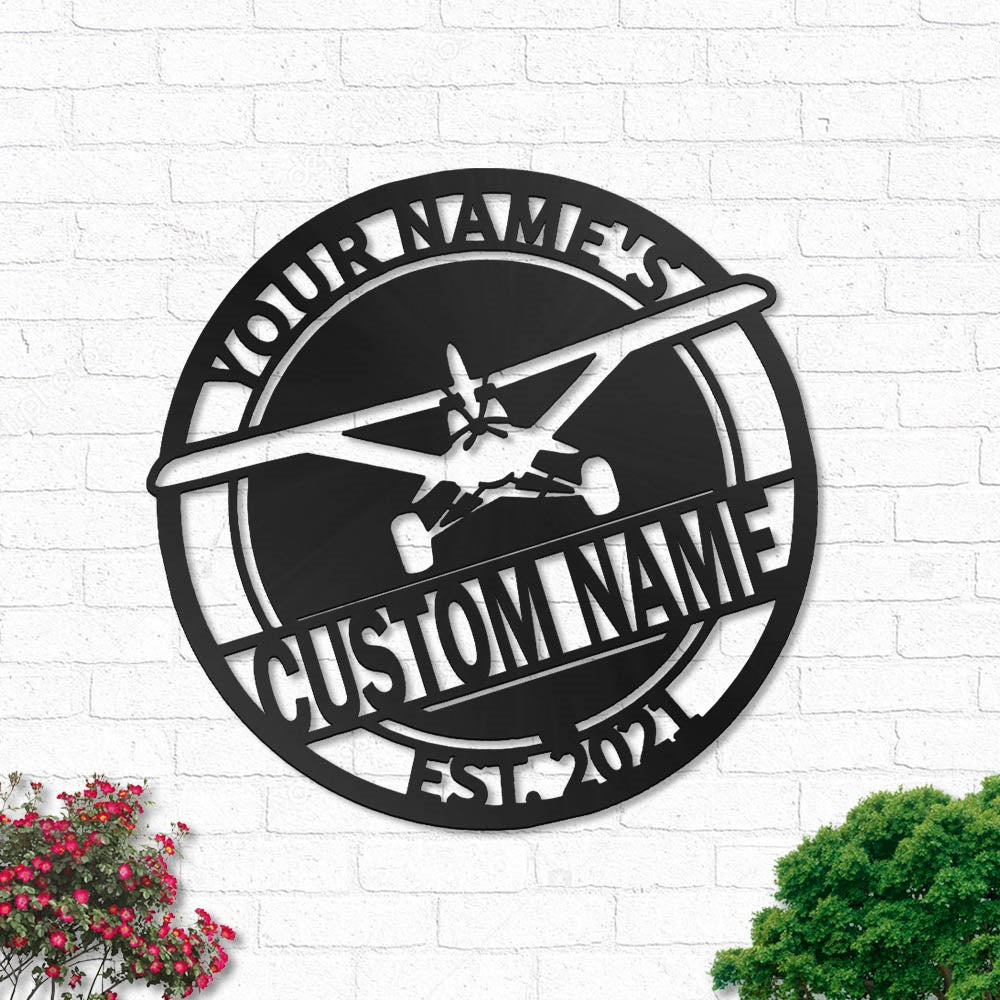 Airplane So Cool So Free Personalized - Led Light Metal - Owls Matrix LTD