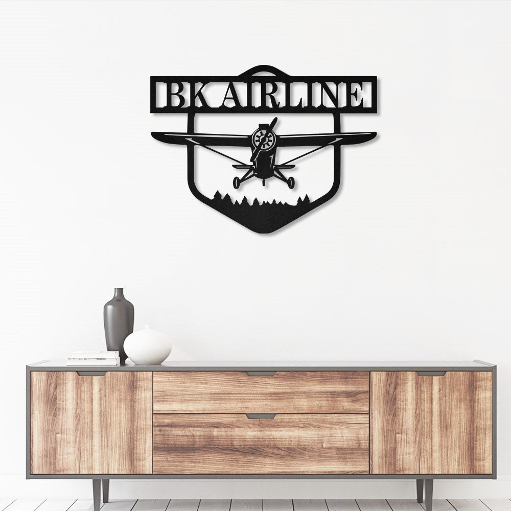 Airplane On The Forest Personalized - Led Light Metal - Owls Matrix LTD