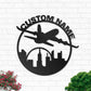 Airplane On The Sky Personalized - Led Light Metal - Owls Matrix LTD