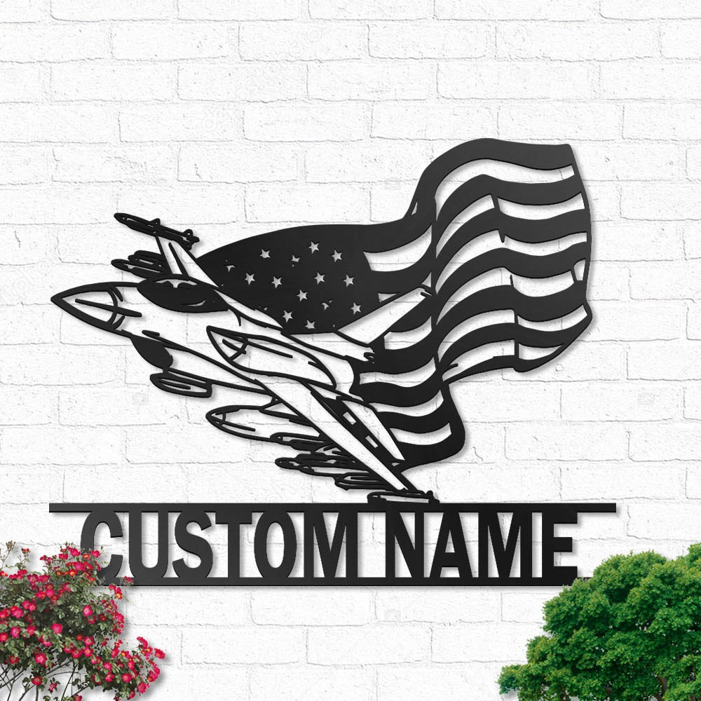 Airplane American So Cool So Lover Personalized - Led Light Metal - Owls Matrix LTD