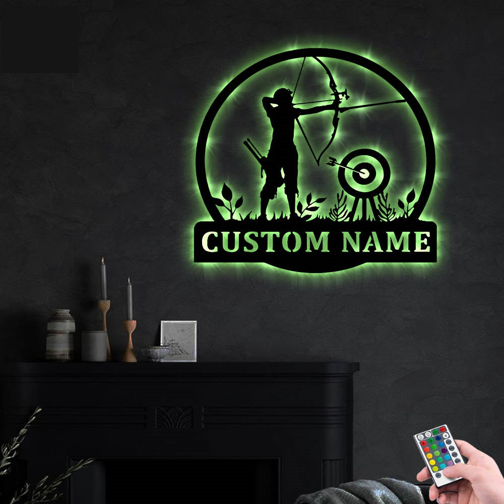 Archery Sport I Choose Free Personalized - Led Light Metal - Owls Matrix LTD