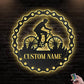 12"x12" Bike Shop Grass So Cool Personalized - Led Light Metal - Owls Matrix LTD