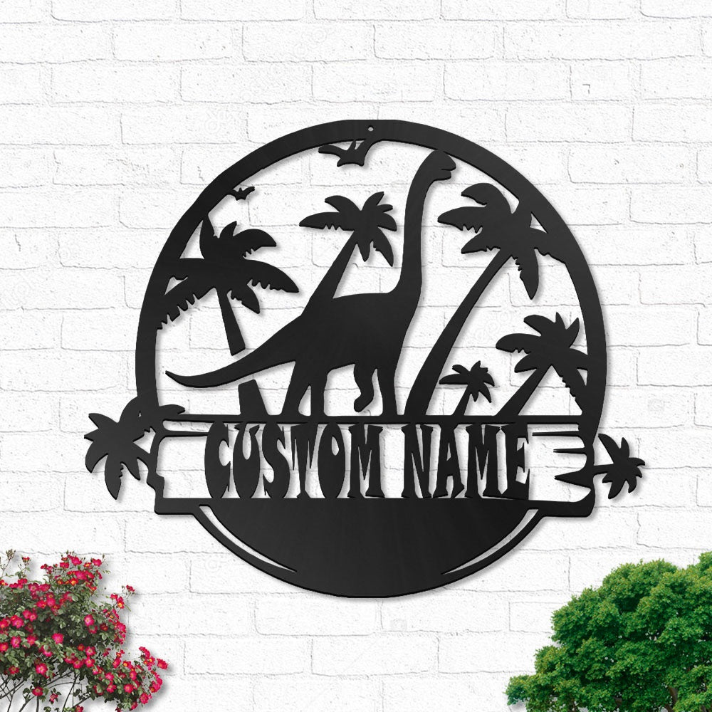 Dinosaur World Personalized - Led Light Metal - Owls Matrix LTD