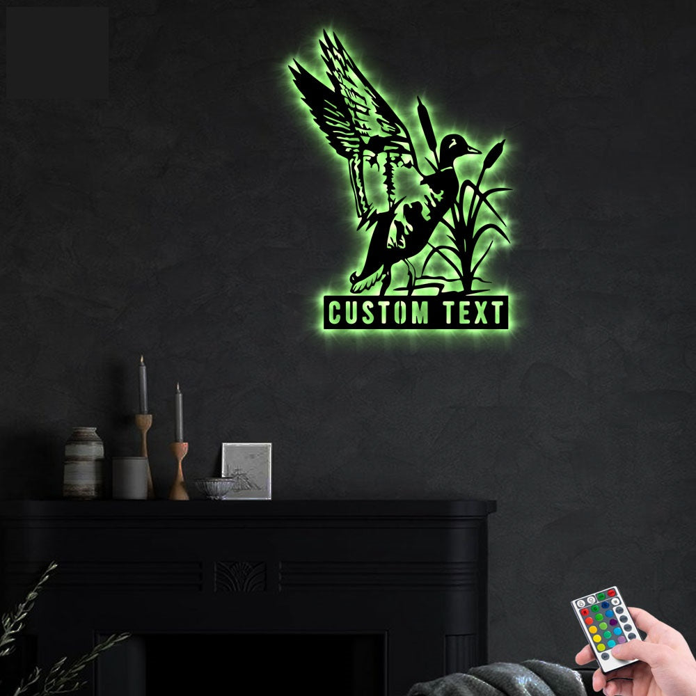 Duck Hunting Animal Personalized - Led Light Metal - Owls Matrix LTD