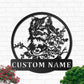 Floral Cat Personalized - Led Light Metal - Owls Matrix LTD