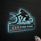 Woman Girls Ride Woman Driving Personalized - Led Light Metal - Owls Matrix LTD