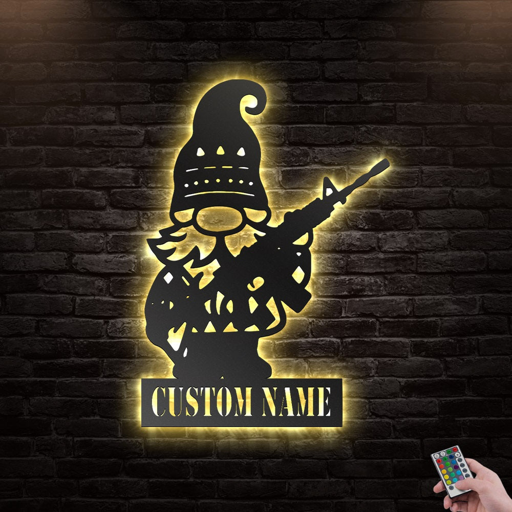 12"x12" Gnome Gun - Led Light Metal - Owls Matrix LTD