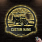 12*12 Inch (30*30cm) Golf Cart Personalized - Led Light Metal - Owls Matrix LTD