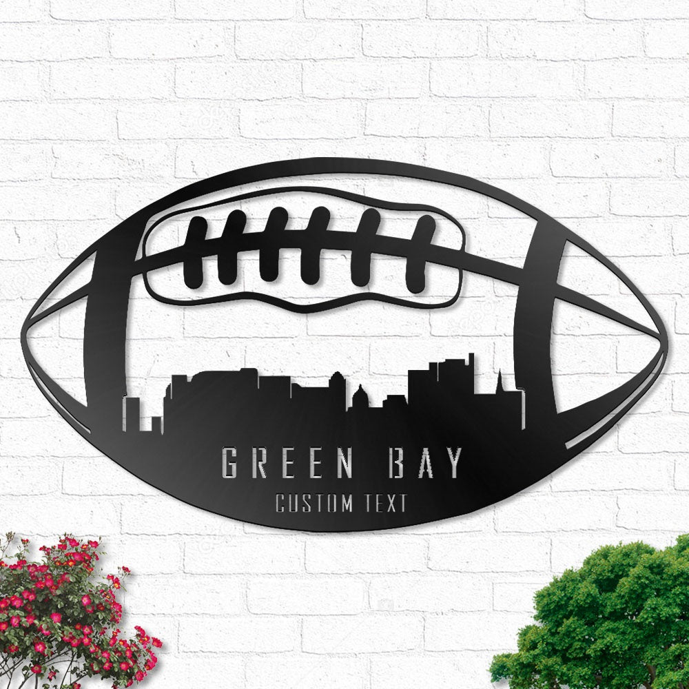 Football Green Bay Personalized - Led Light Metal - Owls Matrix LTD